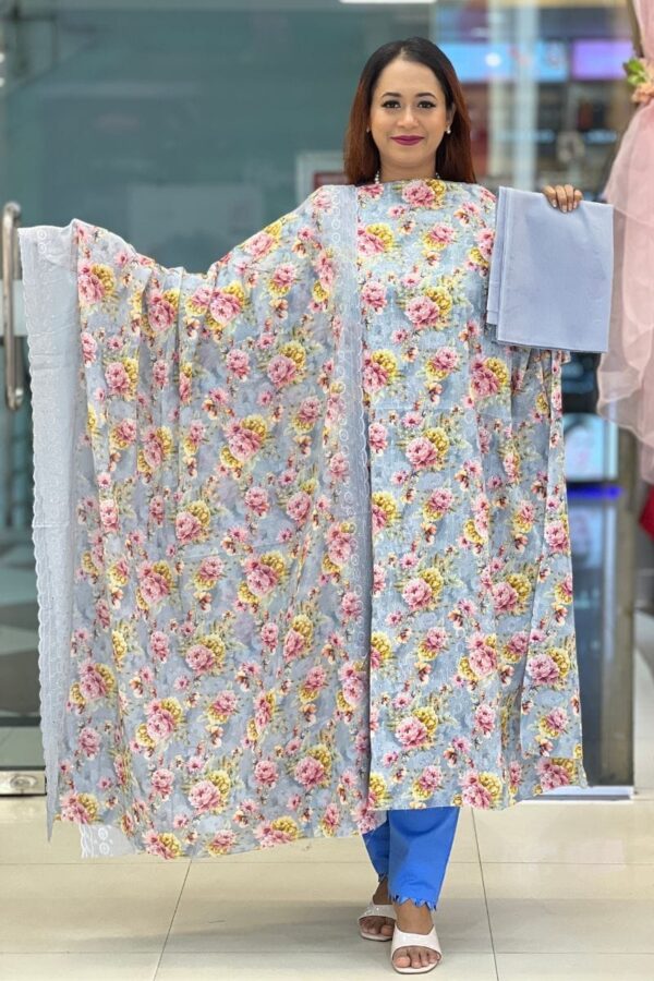 spring cotton chikankari digital printed shalwar suit 2
