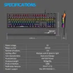 bajeal k600 mechanical keyboard black