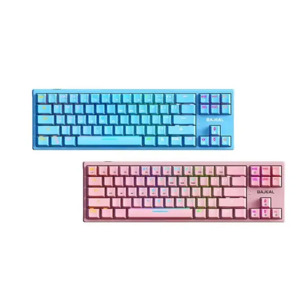 bajeal k71 wired mechanical keyboard with rgb light