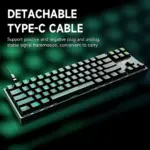 bajeal k71 wired mechanical keyboard with rgb light
