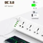 ldnio sc10610 30w 6 port usb charger power strip