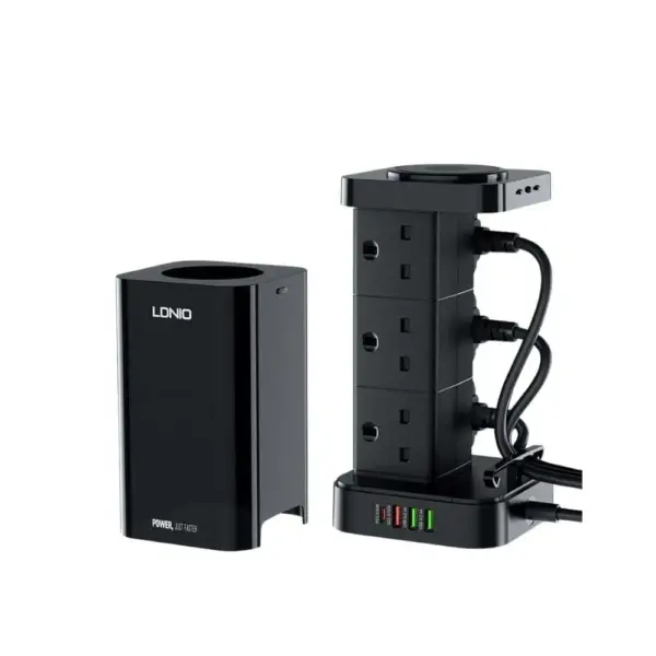 ldnio skw6457 6 outlet usb tower extension power socket