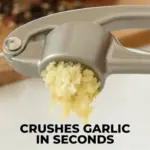 premium garlic press with soft easy to squeeze handle