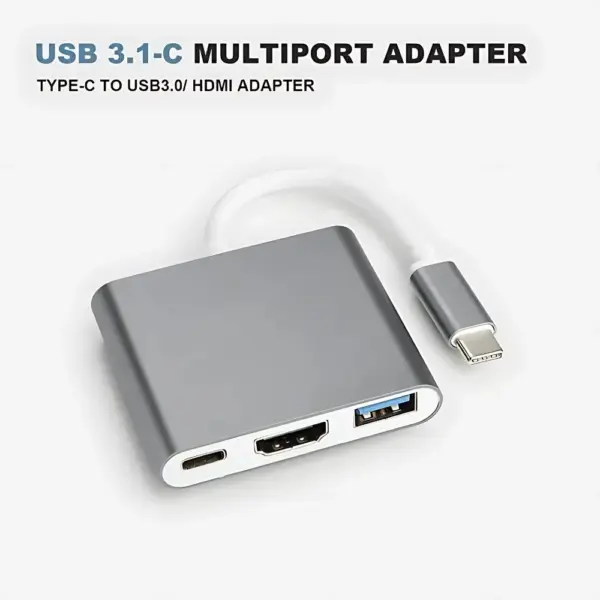 type c to hdmi 3 in 1 multiport adapter converter