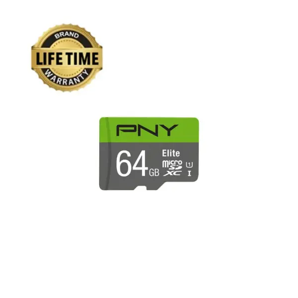 pny elite 64gb class 10 micro sd memory card