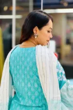 paste jacquard cotton screen printed with embroidered shalwar suit