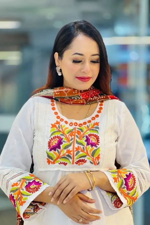 white rayon jacquard cotton embroidered single kameez