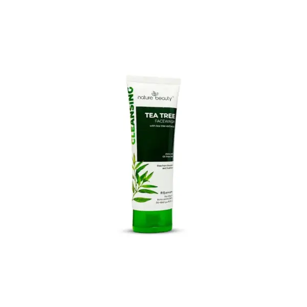 nature beauty tea tree face wash 100ml