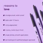 plum eye swear by kohl kajal deep black 0.35gm