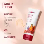 plum saffron & papaya glow bright face wash 100ml