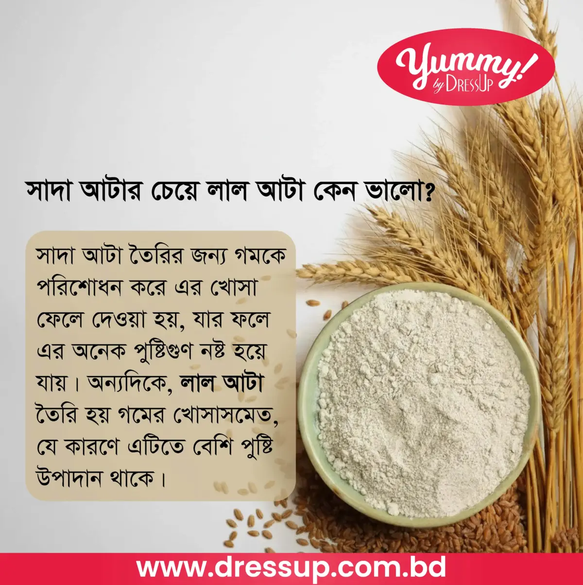 brown wheat flour | গমের লাল আটা