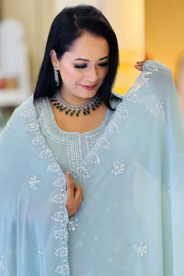 sana noor georgette embroidered catalogue