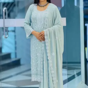 sana noor georgette embroidered catalogue