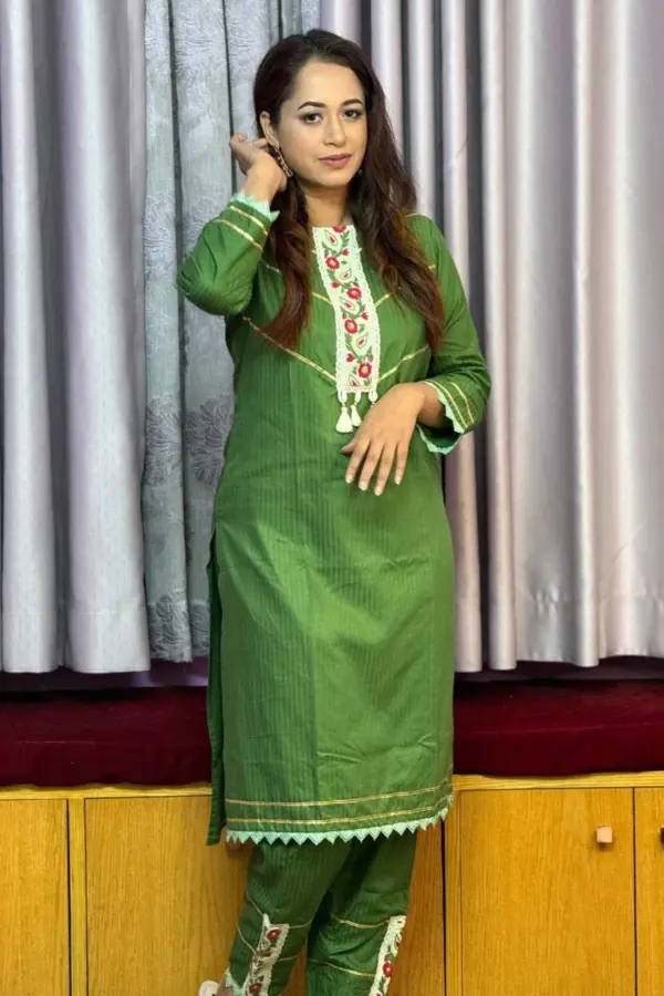 leaf green jacquard co ords