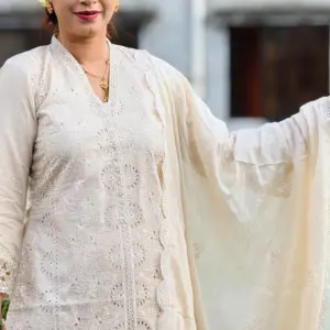 spring cotton machine embroidered shalwar suit