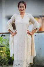 spring cotton machine embroidered shalwar suit