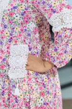 multi color printed viscose co ords
