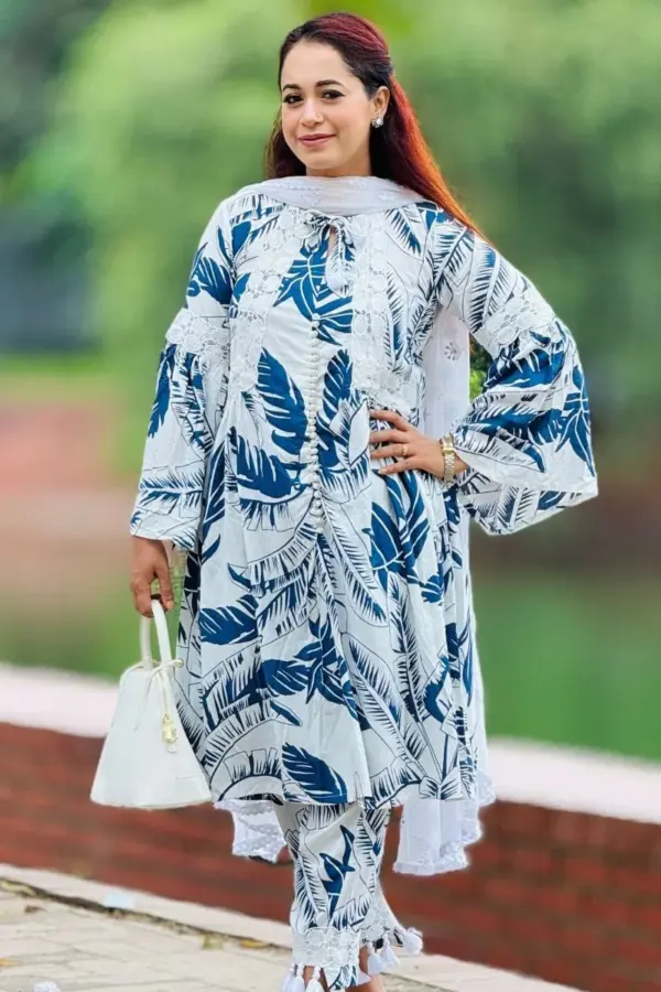 navy blue printed viscose co ords