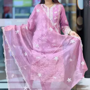 spring cotton machine embroidered shalwar suit