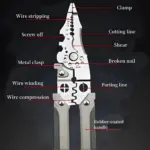 multi functional wire cutter and stripper tool