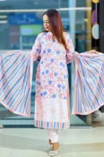 white batik viscose shalwar suit
