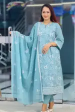 spring cotton machine embroidered shalwar suit