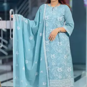 spring cotton machine embroidered shalwar suit