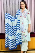 pure cotton with chikankari lawn salwar suit