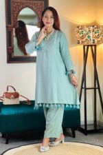 pesta green jacquard cotton co ords
