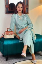 pesta green jacquard cotton co ords