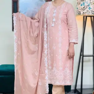 spring cotton machine embroidered shalwar suit