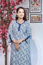 navy blue color remi cotton & chosa fabric co ords