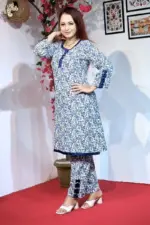 navy blue color remi cotton & chosa fabric co ords