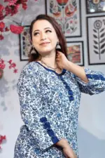 navy blue color remi cotton & chosa fabric co ords