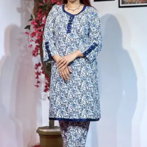 navy blue color remi cotton & chosa fabric co ords