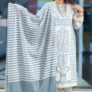 ash screen printed viscose shalwar suit