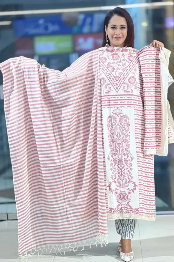 onion screen printed viscose shalwar suit