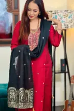 maroon boutique collection salwar suit