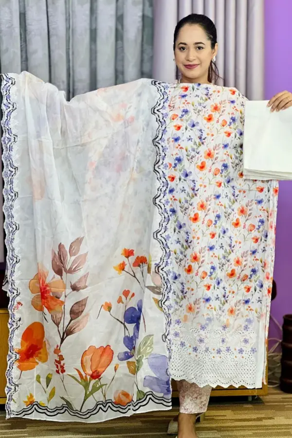 spring cotton machine embroidered salwar suit 1