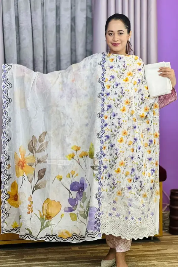 spring cotton machine embroidered salwar suit – 2