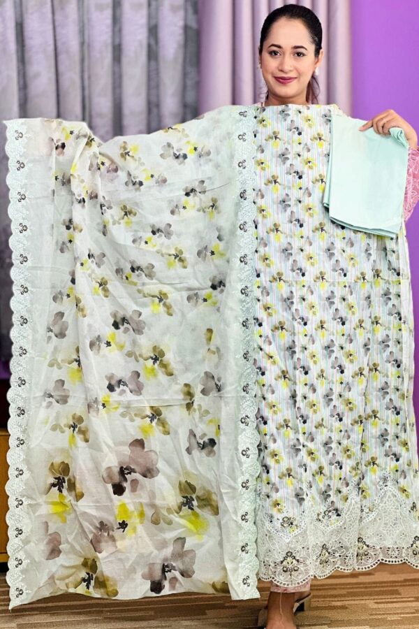 spring cotton machine embroidered salwar suit – 5