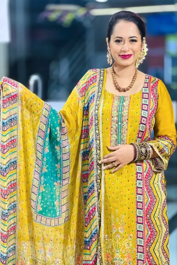 joypuri silk salwar suit