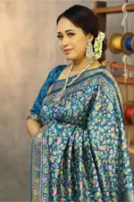 kashmeri printed baluchuri silk sarer