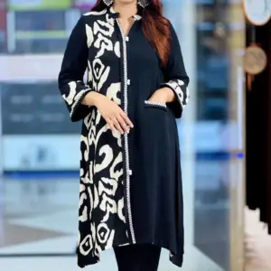 black and biscuit colour fancy viscose co ords