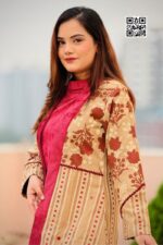 dark beige needle cord screen printed shrug set