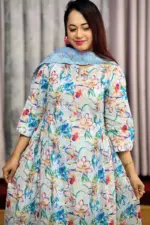 spring cotton machine embroidered with sequin shalwar suit