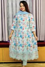 spring cotton machine embroidered with sequin shalwar suit