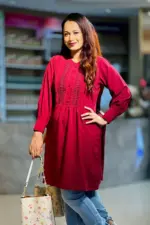 maroon vanghchur tops