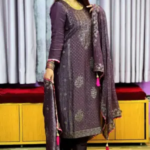 shimmer silk fancy boutique salwar suit