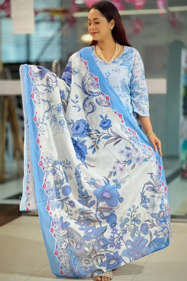 spring cotton machine embroidered shalwar suit